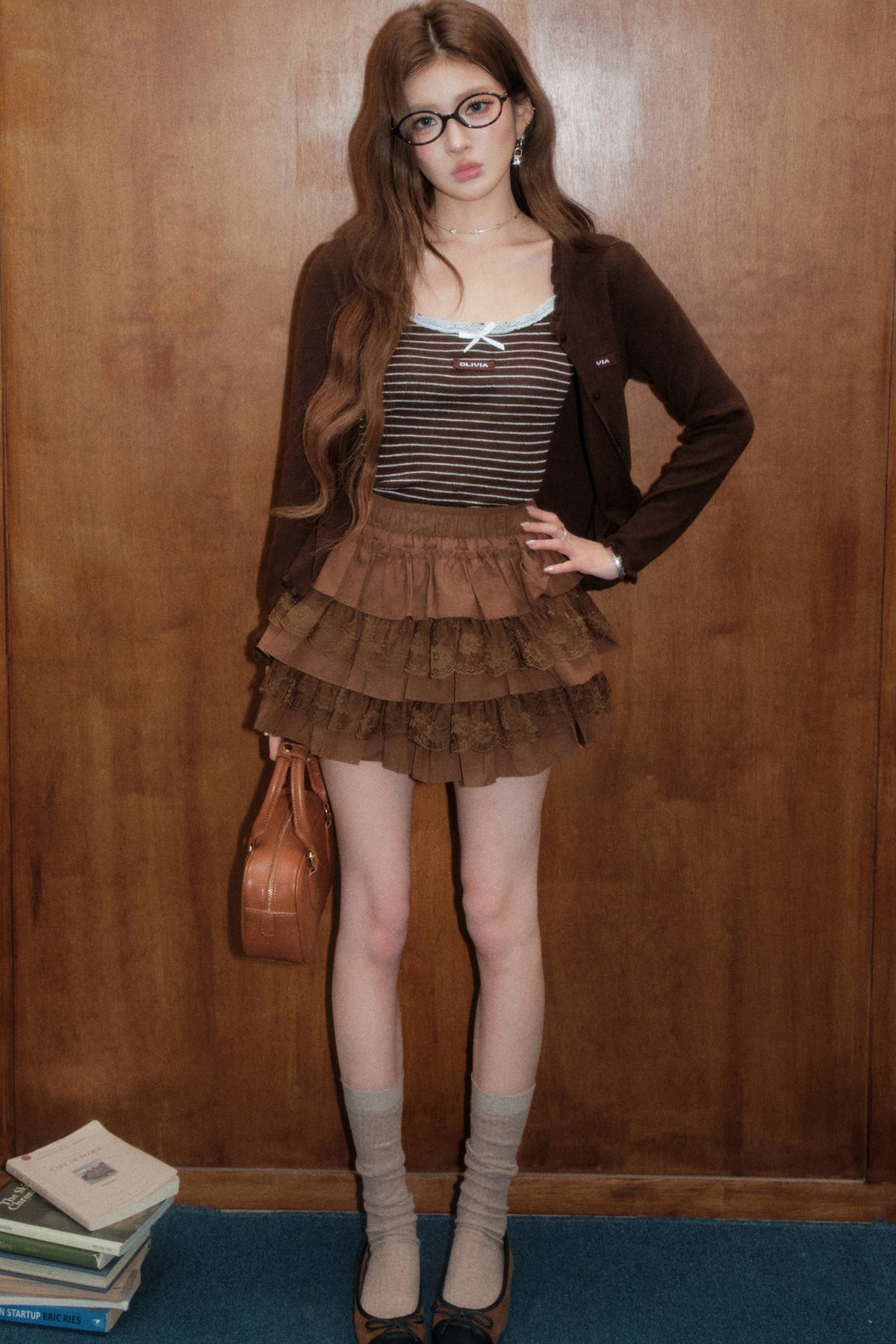 High-Waisted Lace Tiered Skirt Set-Up