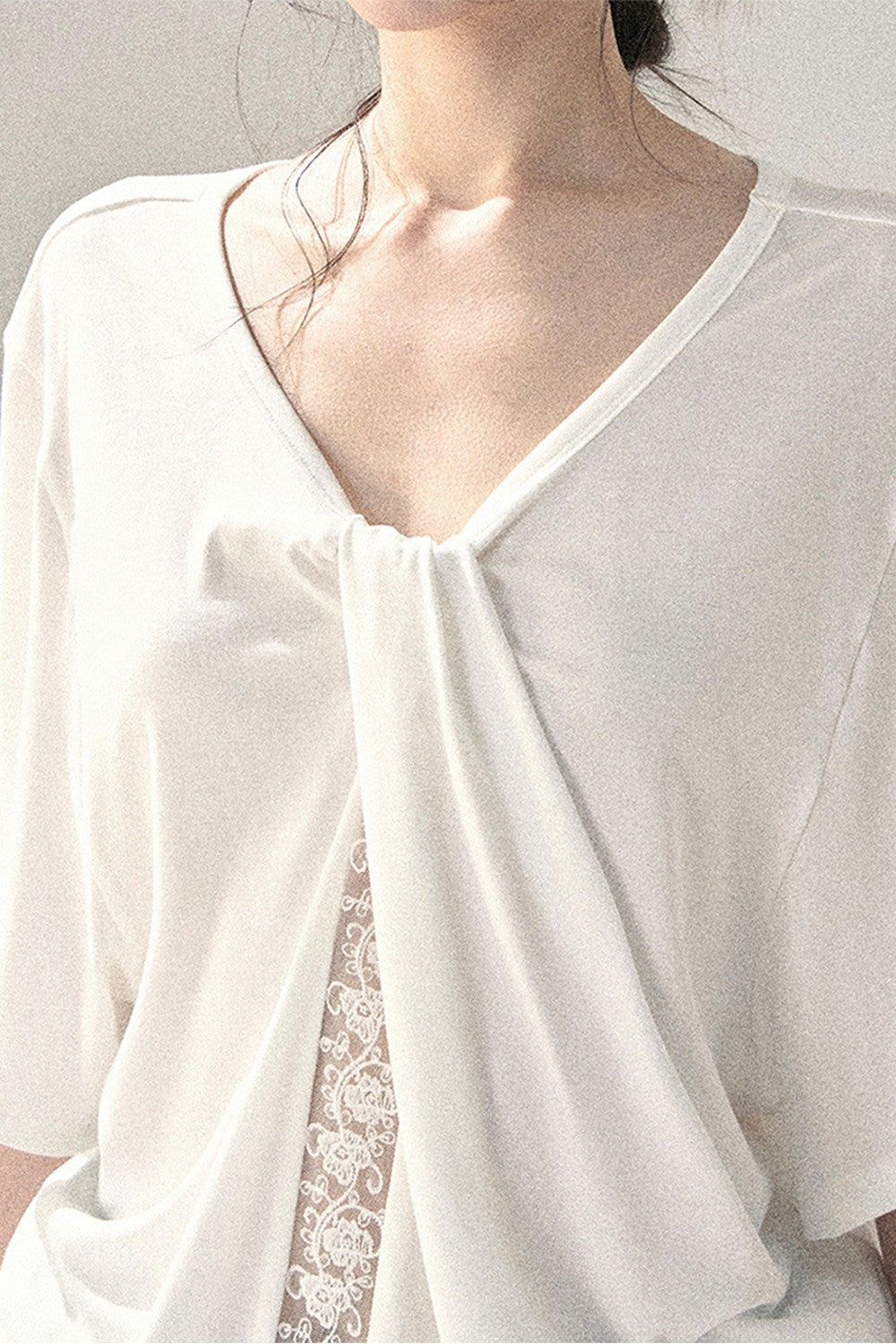 Undisturbed Fog Lace Top