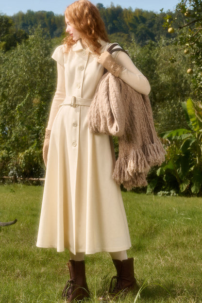 Retro Wool Doll Collar Dress