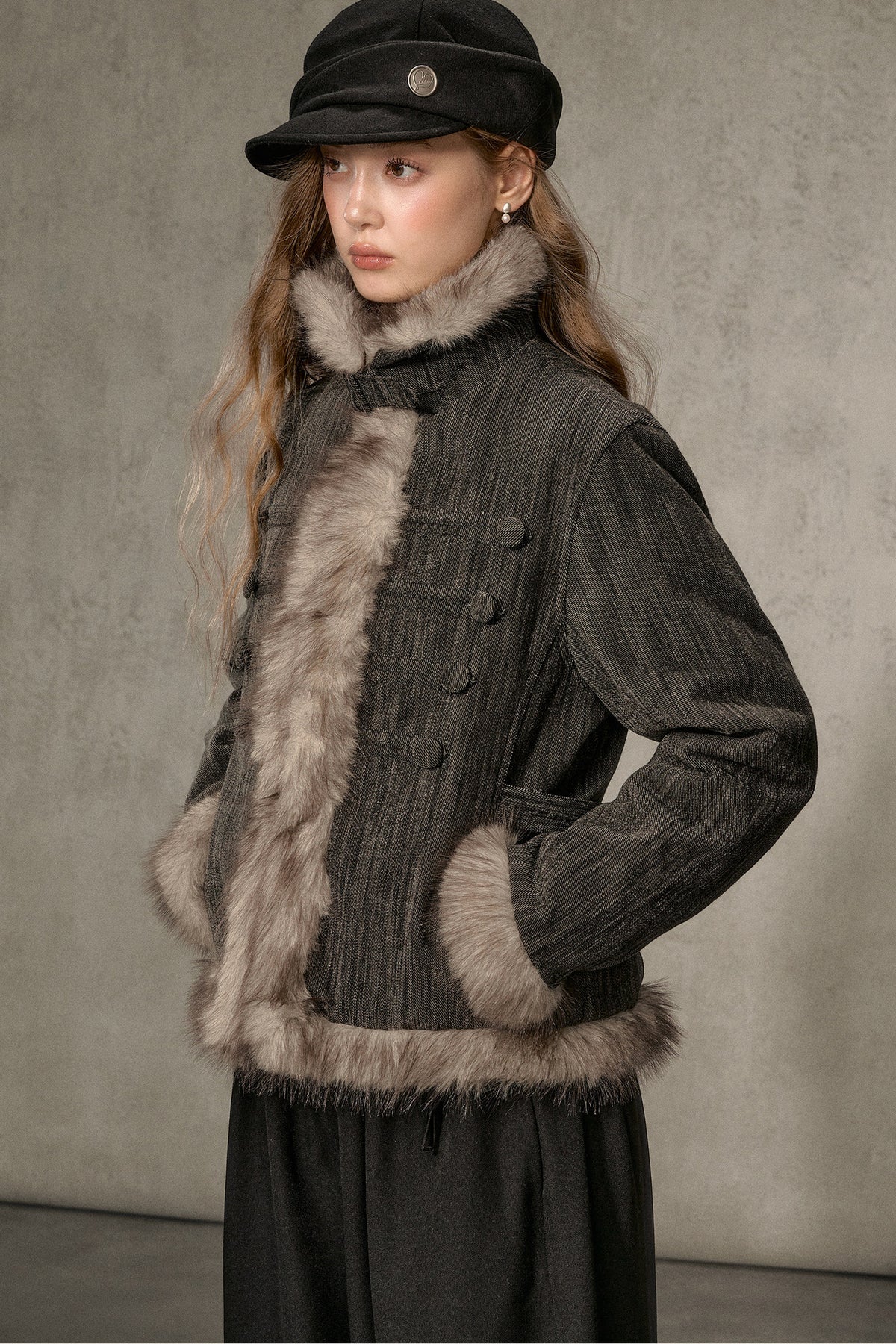 Napoleon Collar Down Jacket