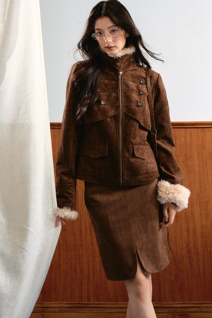Suede Short Jacket