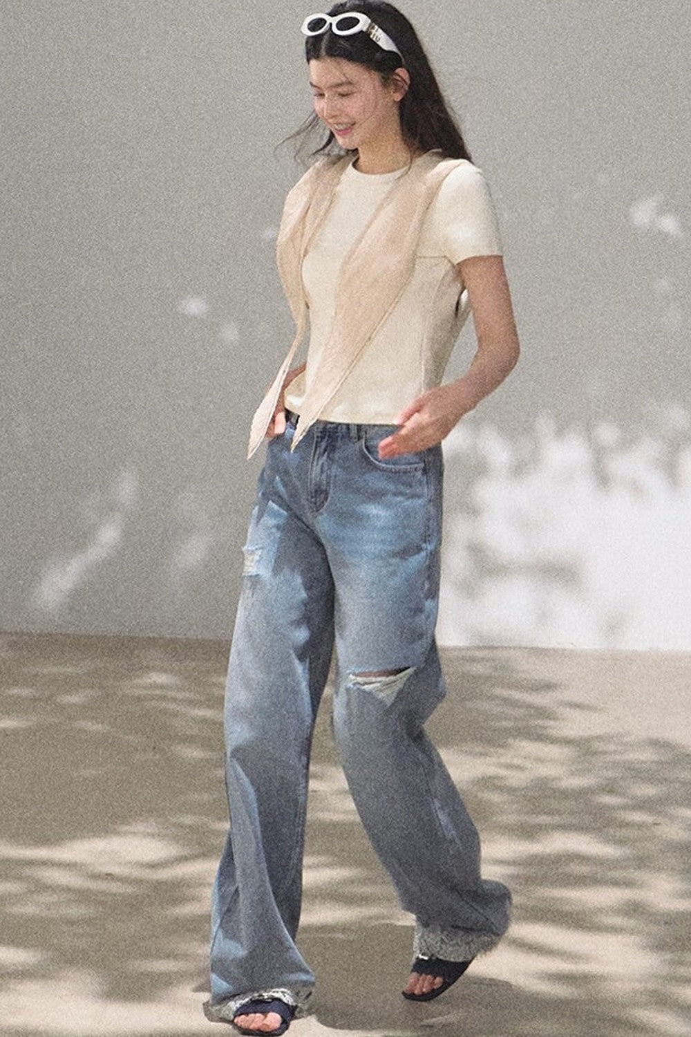 Bohemian Summer Ripped Jeans