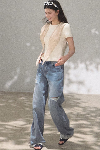 Bohemian Summer Ripped Jeans