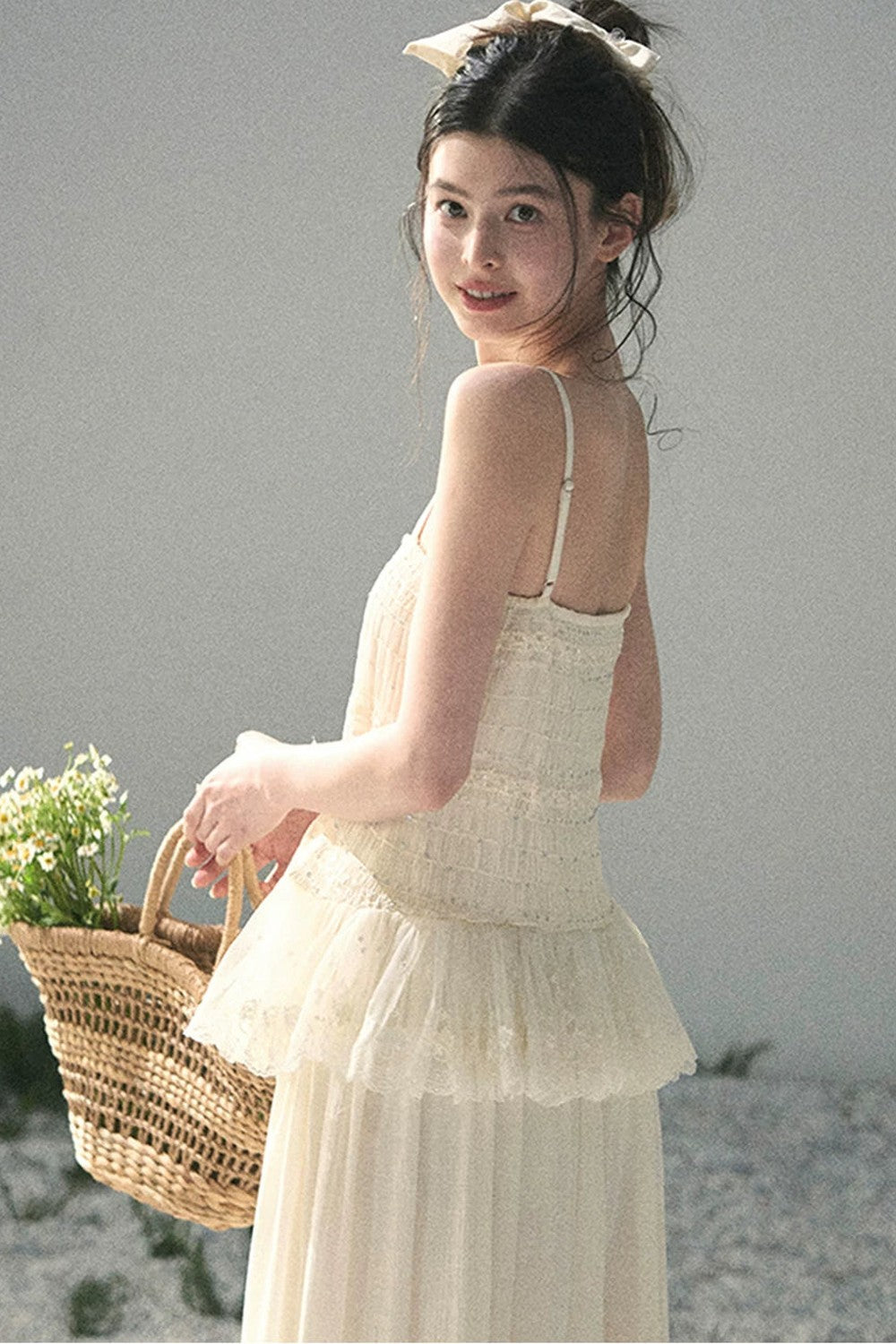 French Lace Summer Top and Pants Set