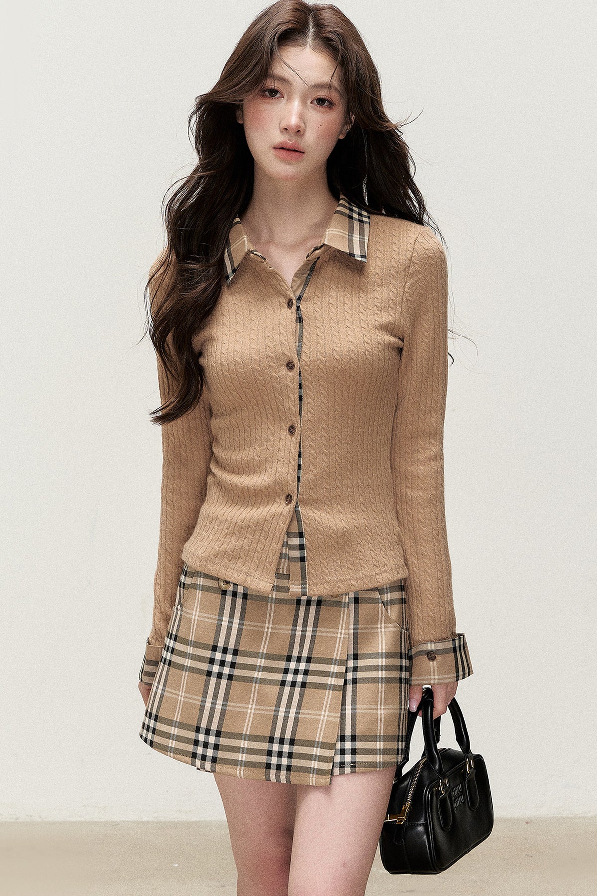 Knitted Cardigan and Skirt Set-Up