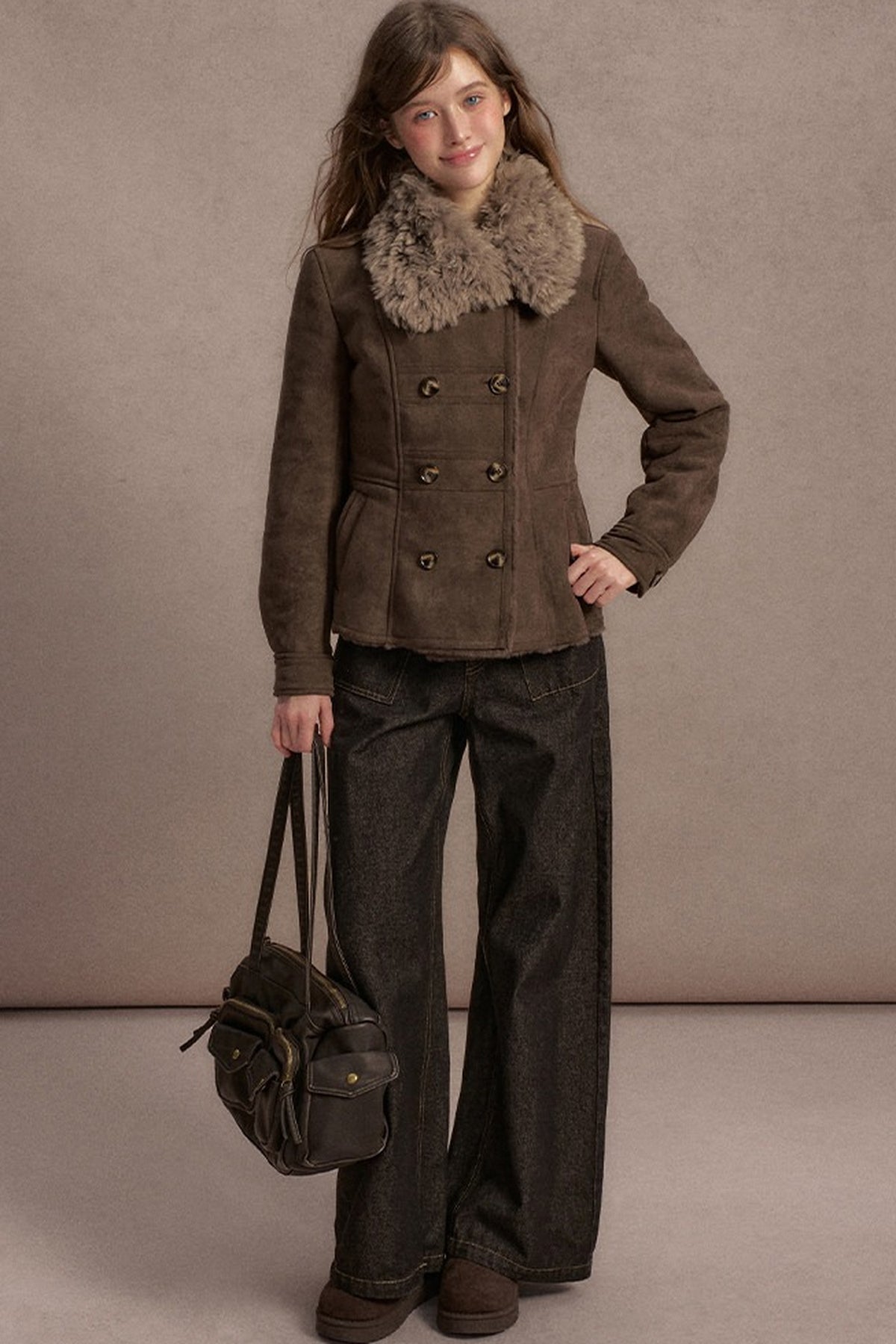 Lapel Fur Collar Jacket