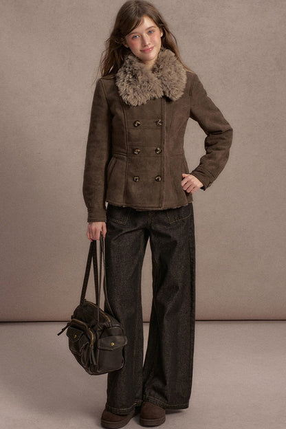 Lapel Fur Collar Jacket