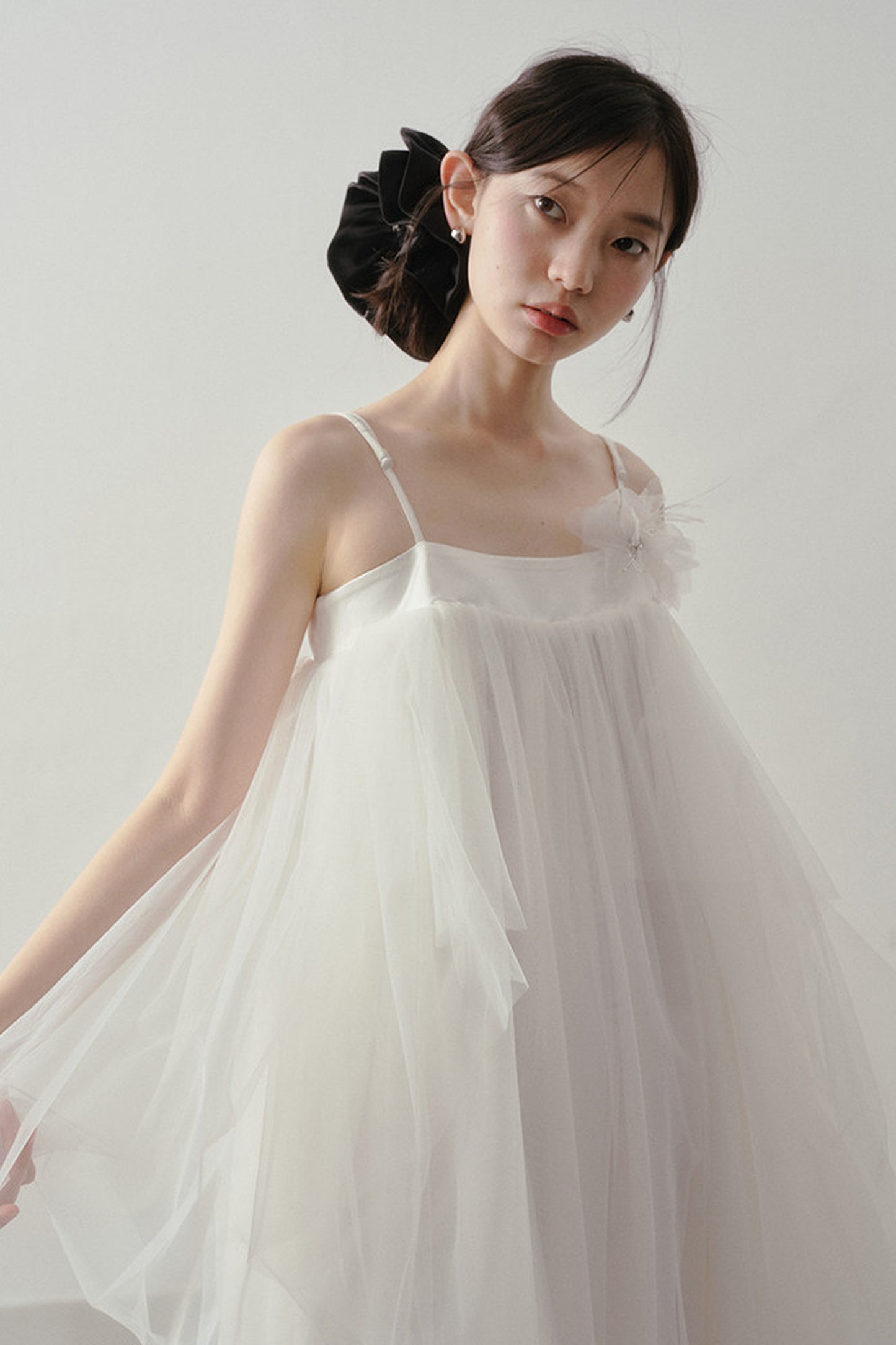Layered Tulle A-Line Puff Dress