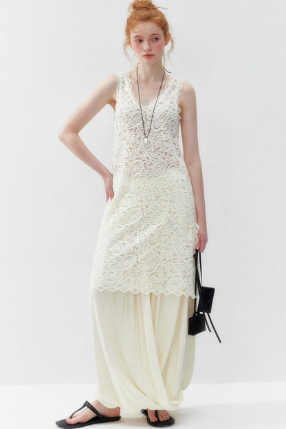 Paisley Cut-Out Lace Dress