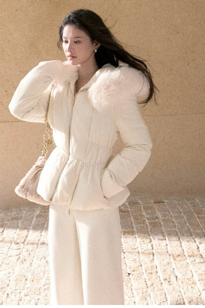 Veste en mélange de Tencel et de laine, garnie de 90% duvet de canard