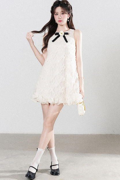 Apricot Neckholder-Kleid