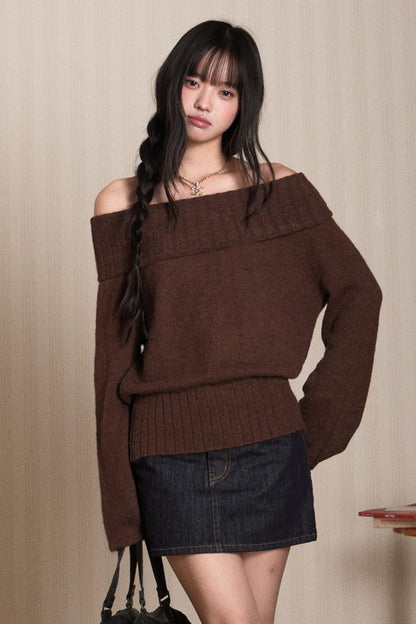 Off-Shoulder Knit Top