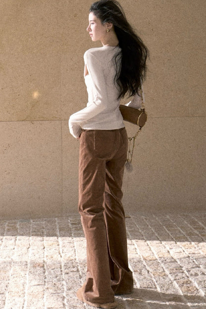 Asymmetrical Tidal Marsh Vein Knit Top