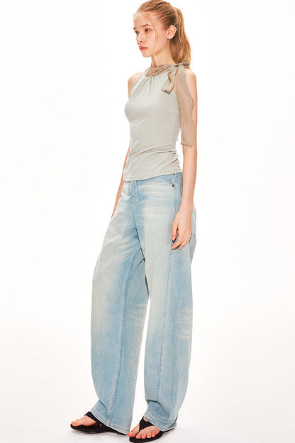Vintage Distressed Scimitar Jeans