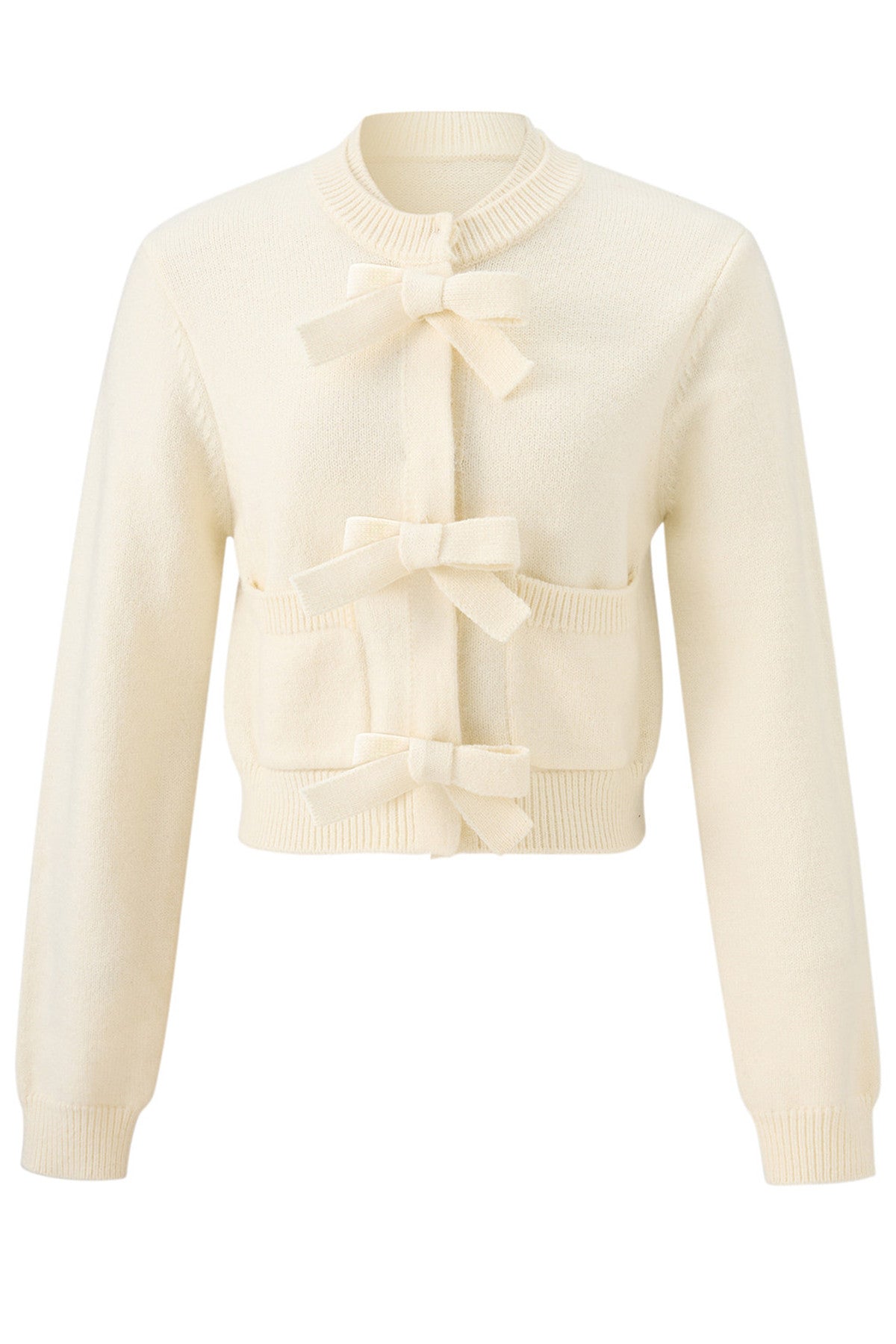 Bow Tie Long-Sleeve Cardigan