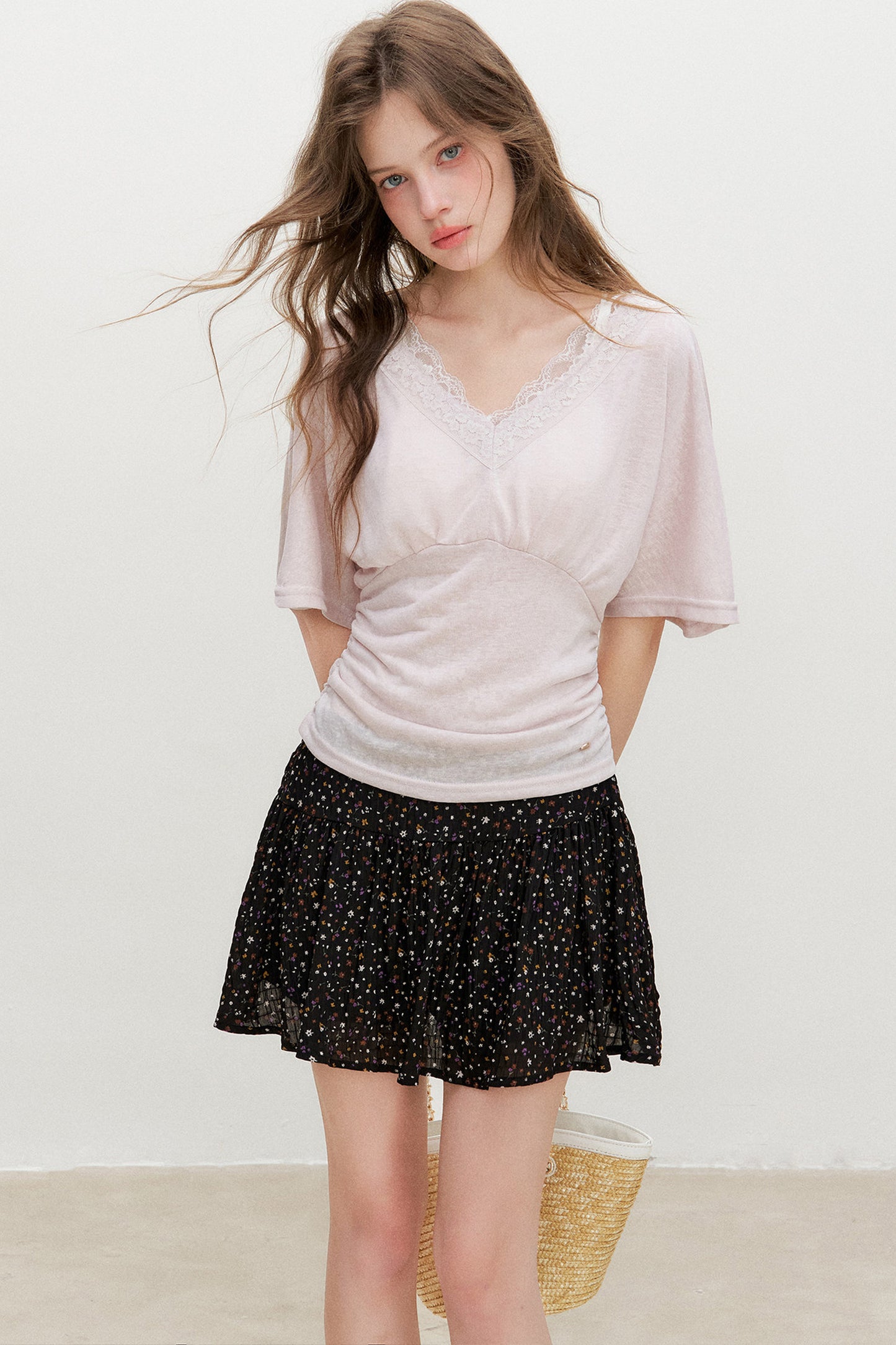 Lace Batwing Sleeve Top