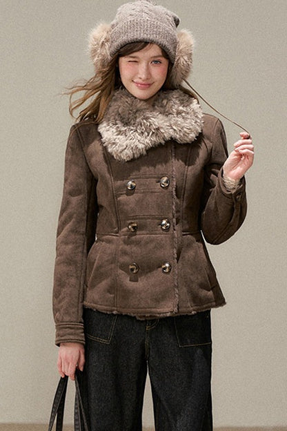 Lapel Fur Collar Jacket