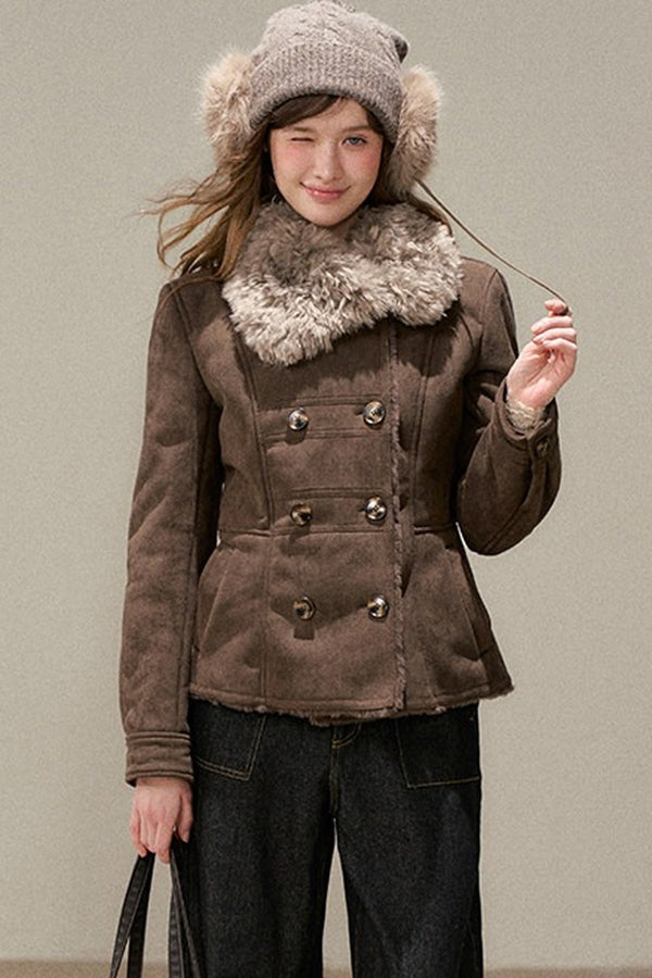 Lapel Fur Collar Jacket