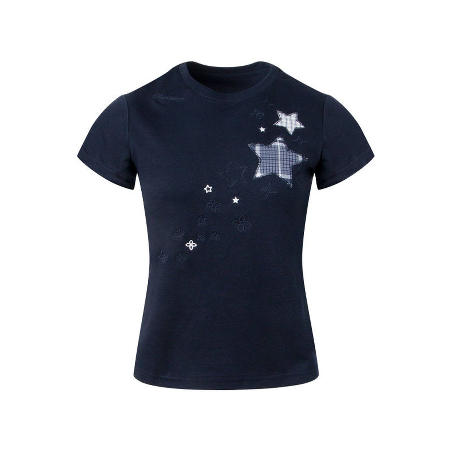 Star Patch Embroidered Short-Sleeve T-Shirt