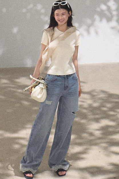 Bohemian Summer Ripped Jeans