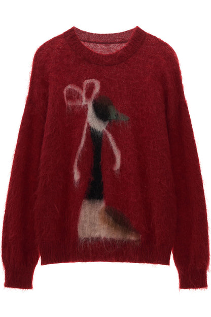 Duck Bow Sweater Tops
