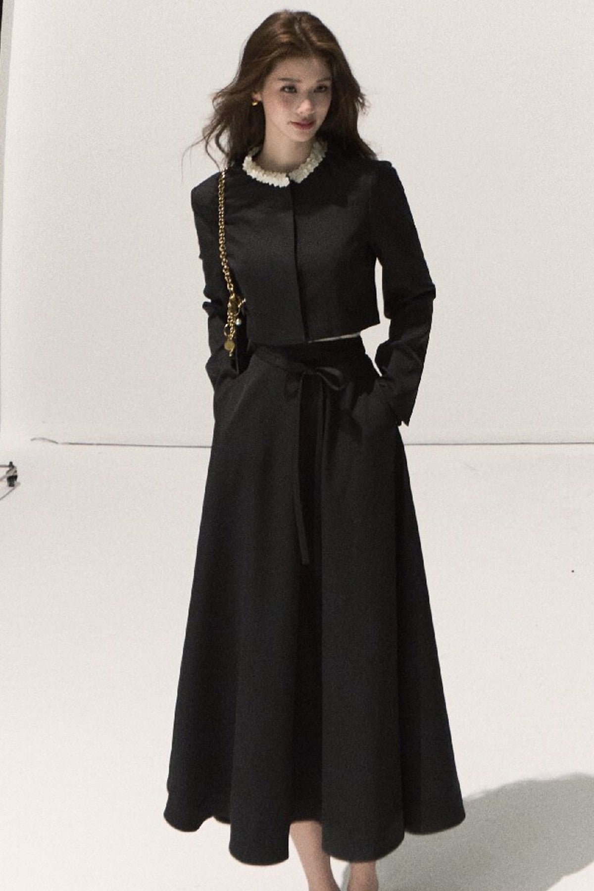Ensemble veste courte et jupe trapèze
