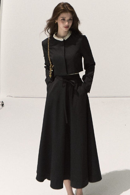 Ensemble veste courte et jupe trapèze