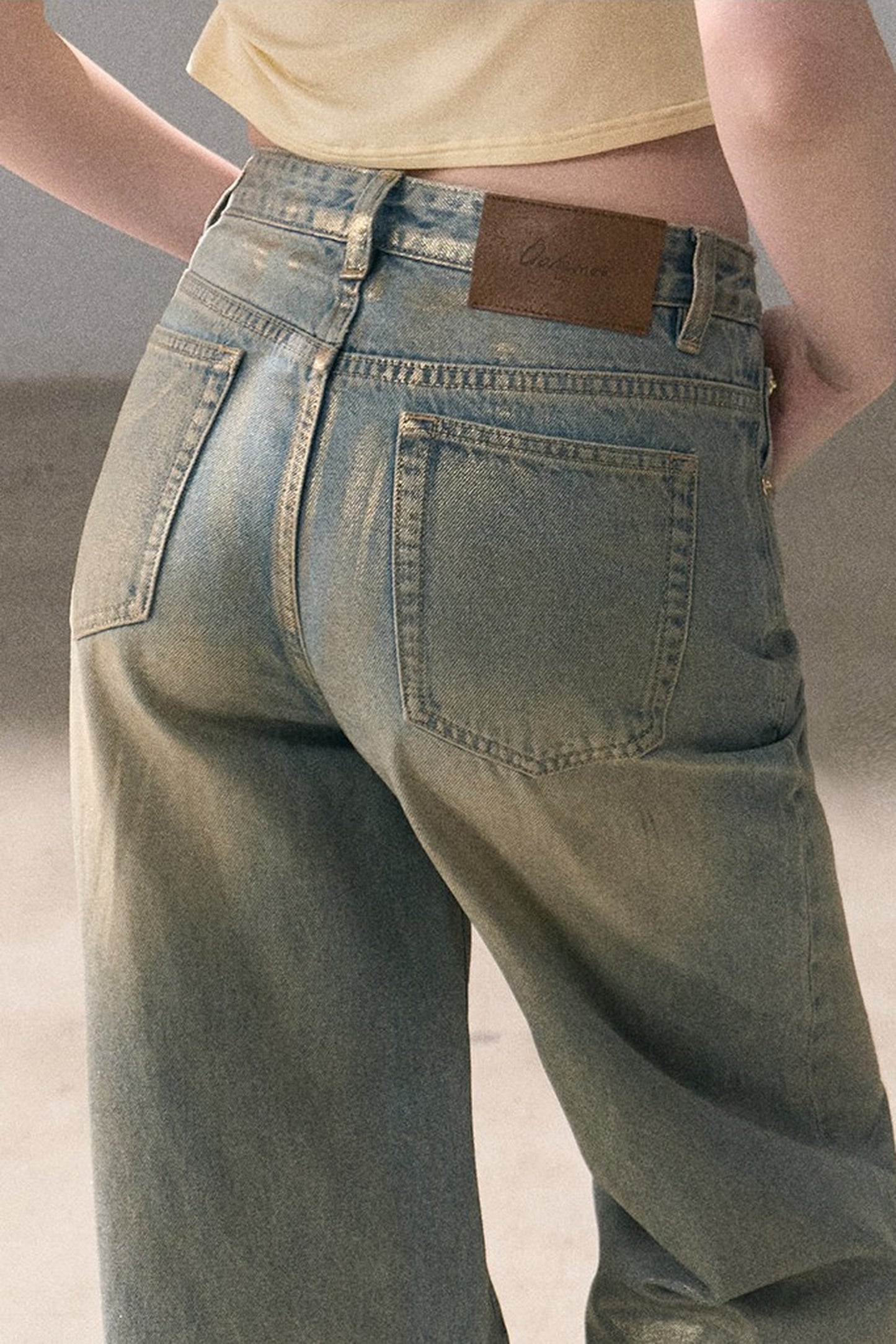 Retro Gradient Cotton Jeans