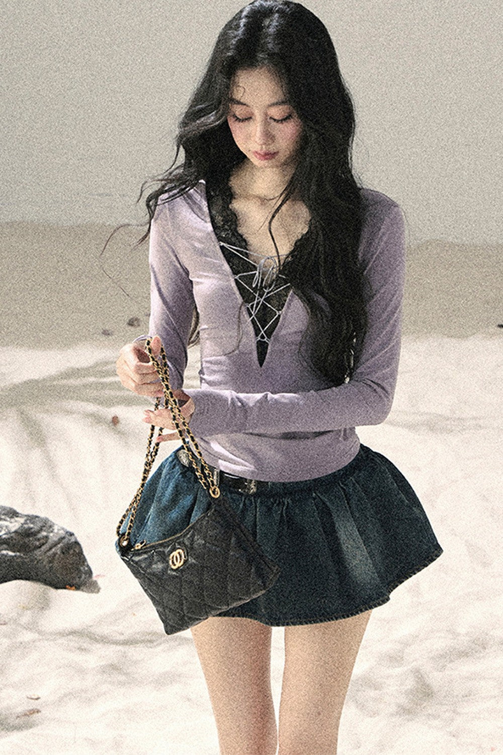 Iris Lace V-Neck Top