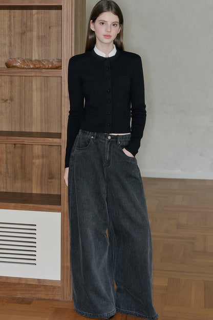 Pantaloni in denim a vita bassa