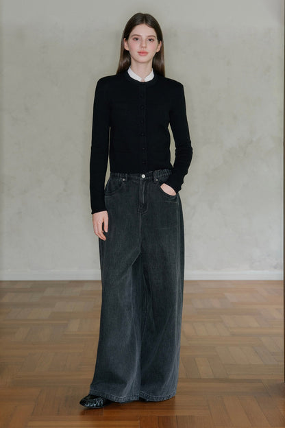 Pantaloni in denim a vita bassa