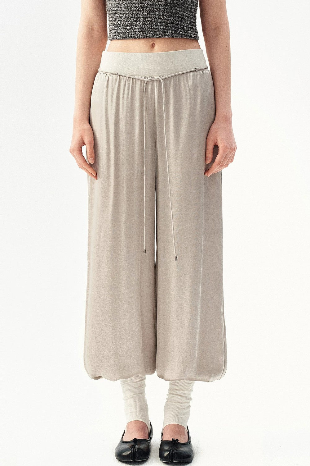 Silk Satin French Pants