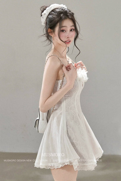 Lace Mesh Floral Dress