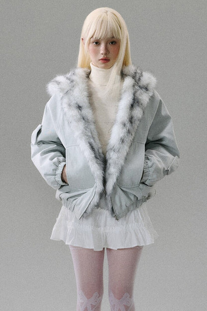 Thick Plush Hooded Jacket