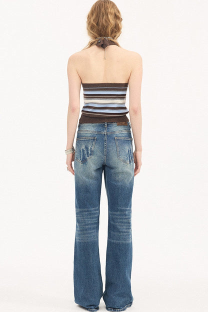 Low-Waist Wide-Leg Jeans