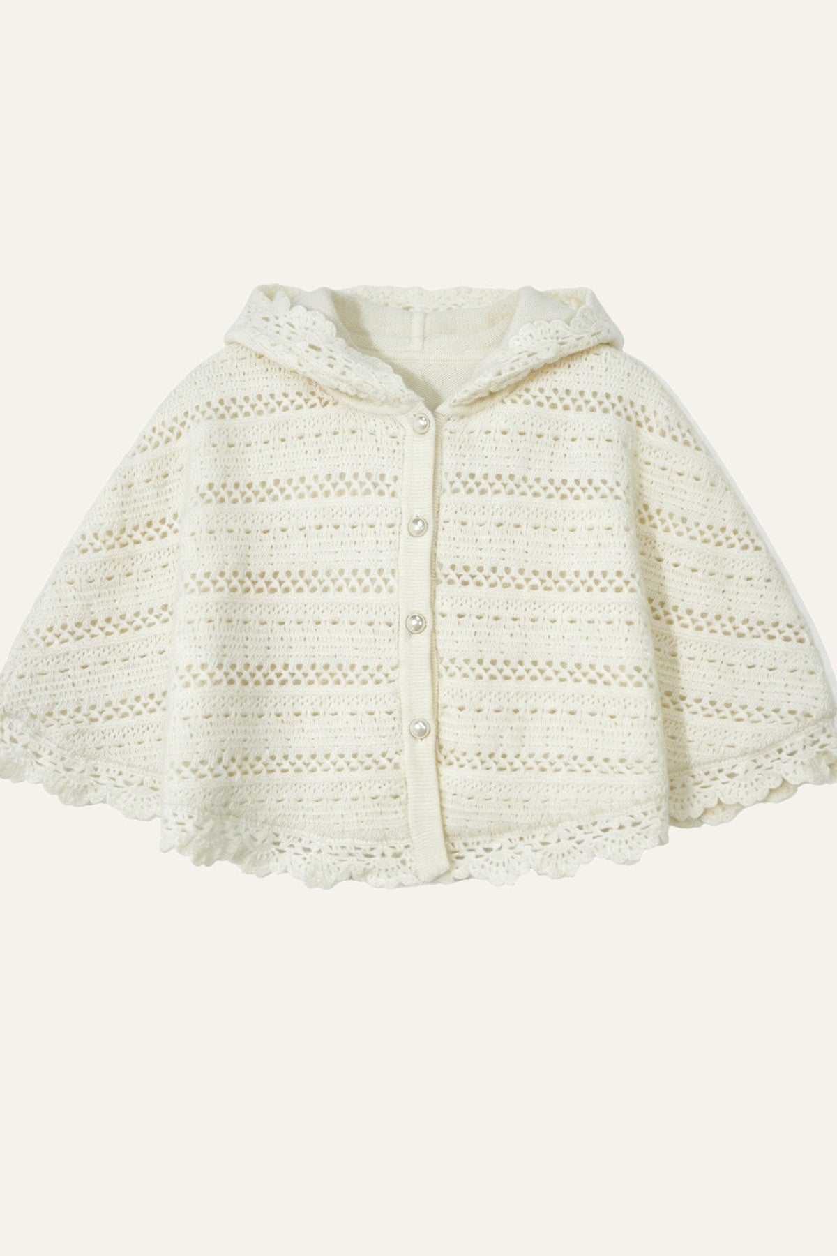 Hooded Hollow Crochet Knit Cardigan