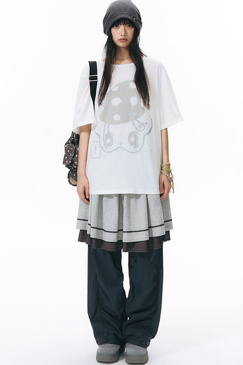 Reversible Color-Blocked Knit Skirt