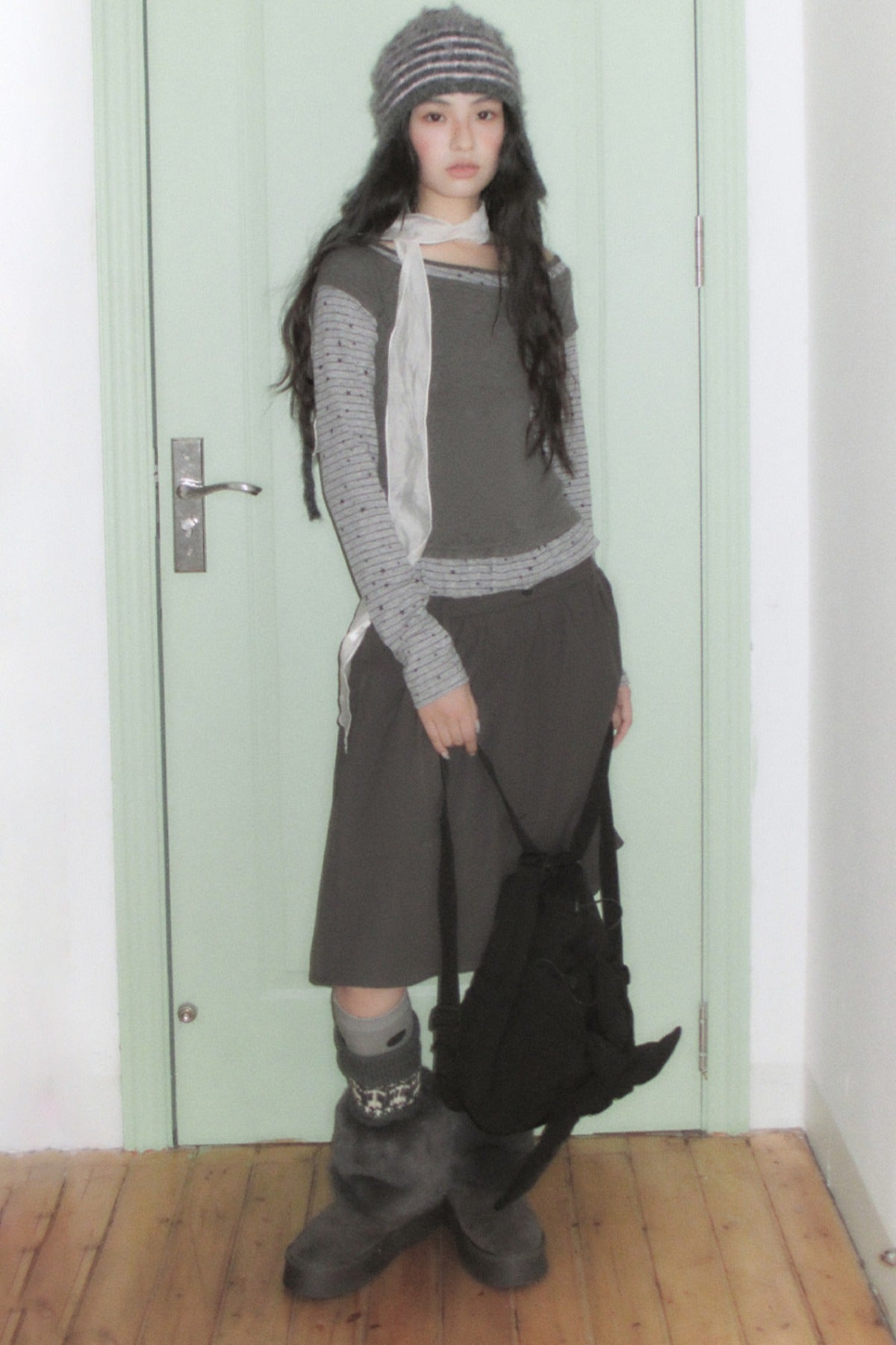 Star Stripe Layered-Look Top and Skirt Set-Up