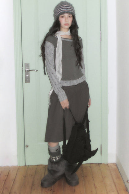 Star Stripe Layered-Look Top and Skirt Set-Up