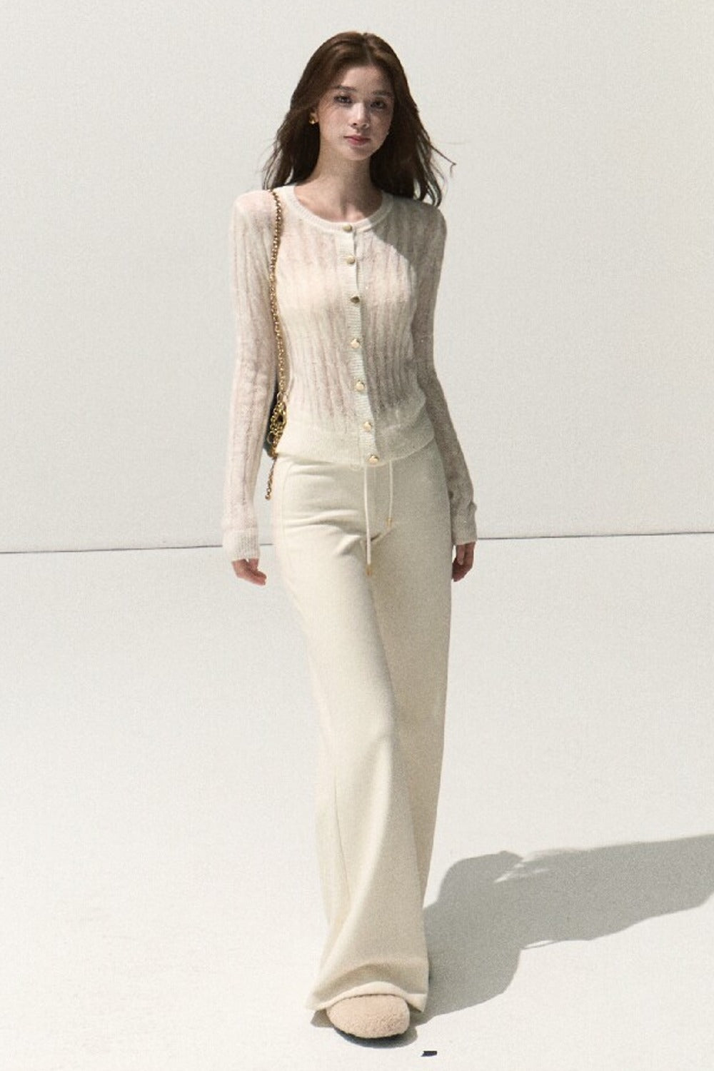 Wool Cable Knit Cardigan