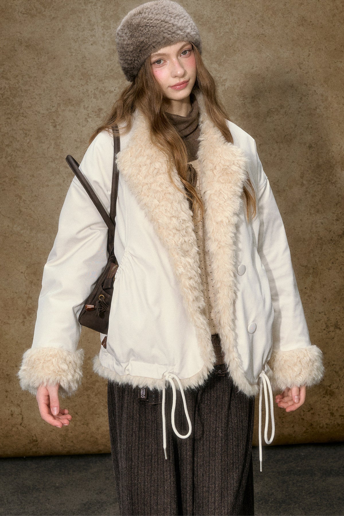 Short Fur Collar Down Jacket