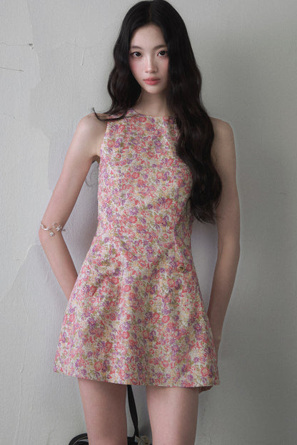 Oil Painting Floral Tank Dress