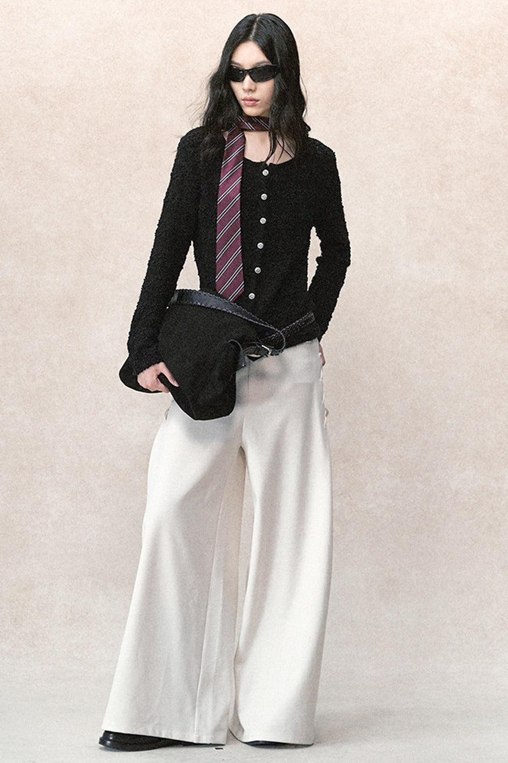 Genesis cardigan trasparente a maglia
