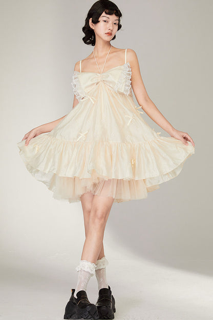 Bow Lace Camisole Dress