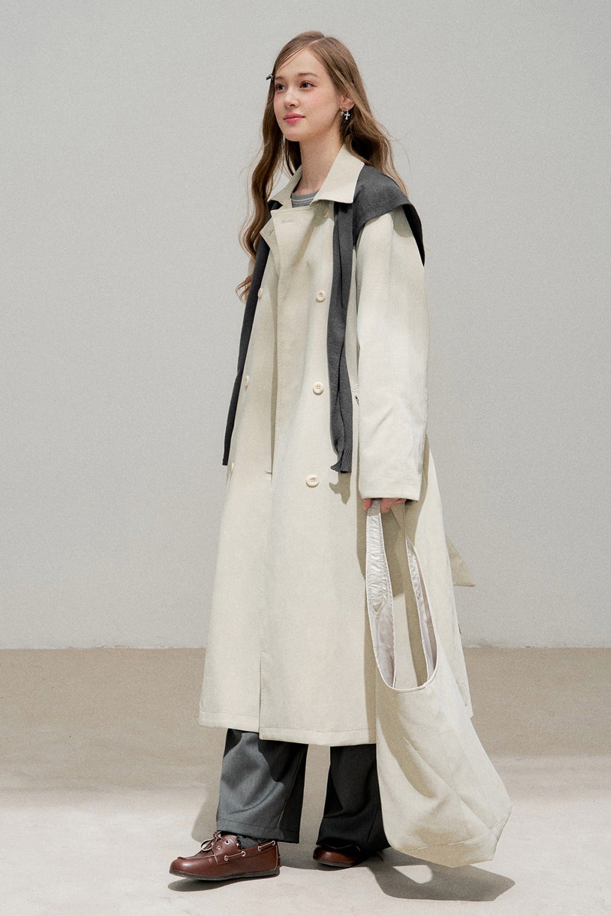Warm Gray Classic Silhouette Jacket