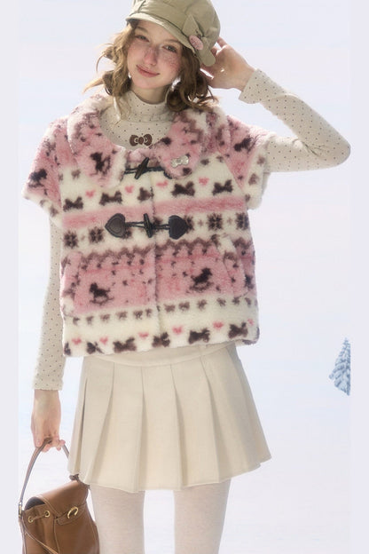 Pink Sherpa Duffle Jacket