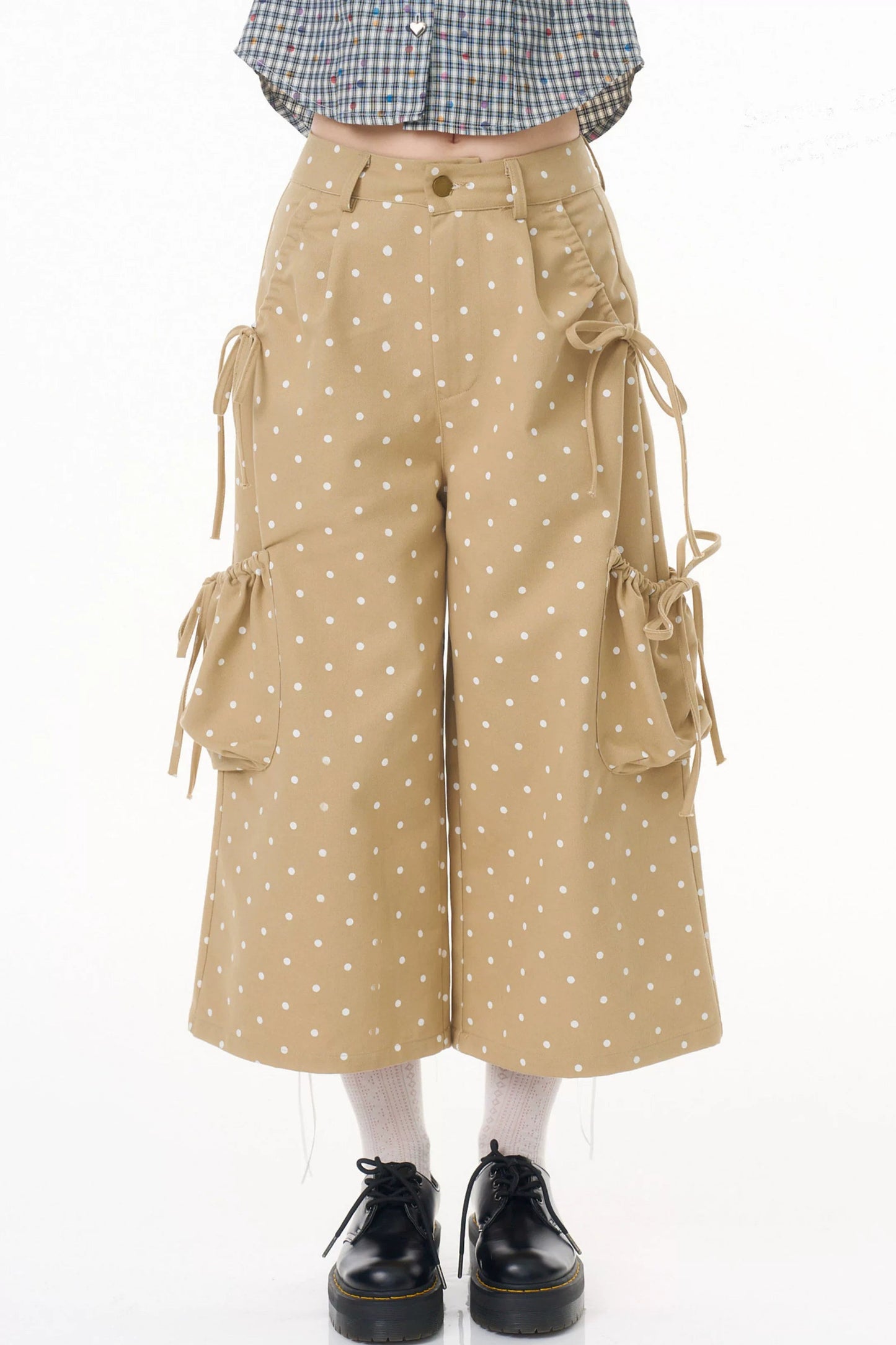 Milk Coffee Polka Dot Pants