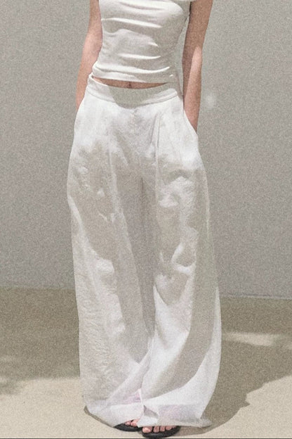 Old-Money-Netz-Hose mit weitem Bein