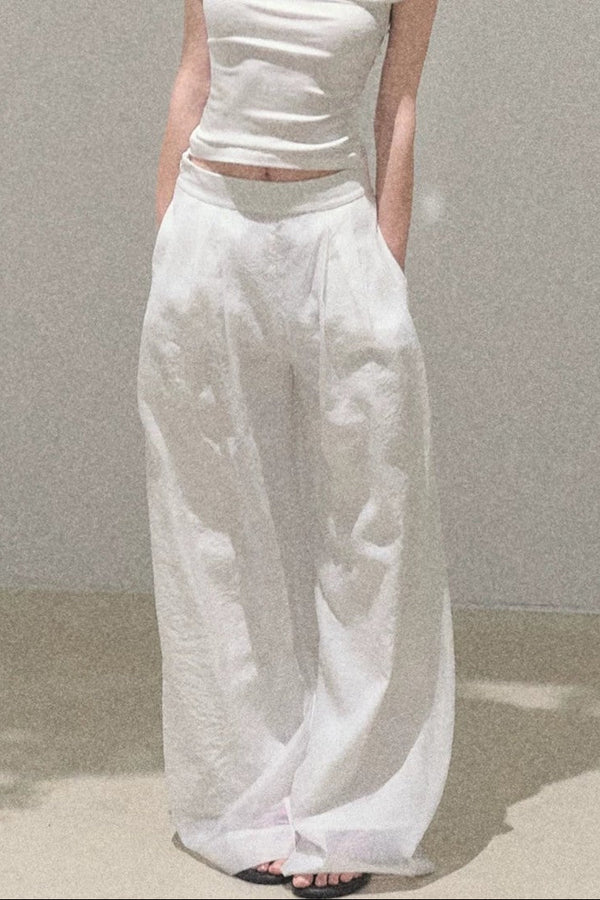 Old Money Mesh Wide-Leg Pants