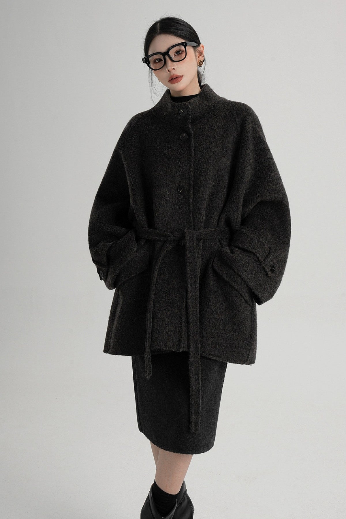 Mid-Length Double-Sided Wool Coat